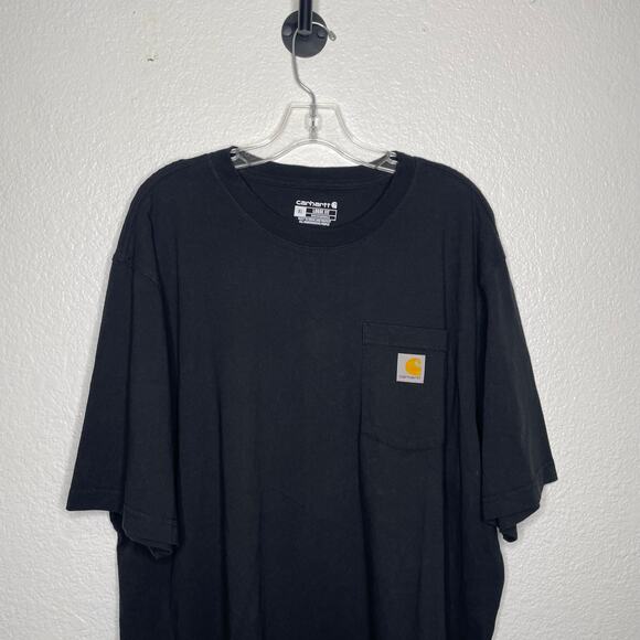 Carhartt Mens Shirt Size XL Black Loose Fit Short Sleeve Casual T-Shirt Pullover - Picture 7 of 9
